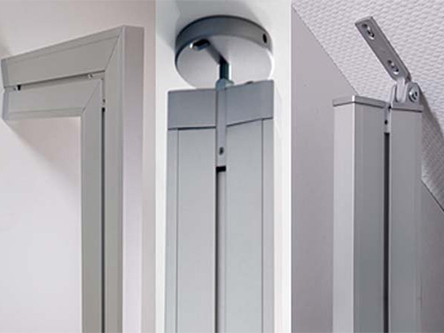 Flexible Befestigung der Profile von FRANK Schranksysteme Flexible Befestigung von Schranksystem-Profilen an Wand, Decke und Dachschräge – ideal für jede Raumsituation.