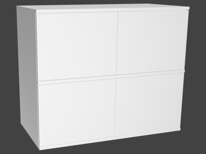 Montageanleitung SOFT Schrank mit 2x2 Türelementen Höhe 83,3cm, Tiefe 52cm Montageanleitung SOFT Schrank mit 2x2 Türelementen Höhe 83,3cm, Tiefe 52cm von FRANK Schranksysteme