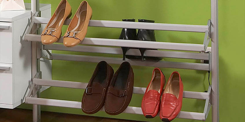 Offene Schuhträger und Schuhablagen von FRANK Schranksysteme Entdecken Sie offene Schuhträger und geschlossene Schuhablagen für Ihr Schranksystem für Flur und Diele von FRANK Schranksysteme