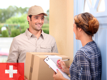 Paketlieferung in die Schweiz – FRANK Schranksysteme Zustellung eines Pakets aus Deutschland in die Schweitz - FRANK Schranksysteme
