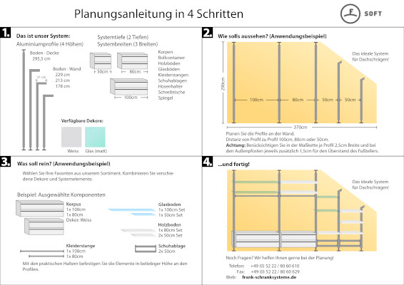 Planungsanleitung SOFT FRANK Schranksysteme Planungsanleitung SOFT FRANK Schranksysteme