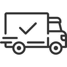 Regionaler Einkauf im 100 km Umkreis – kurze Wege, weniger CO₂ Icon eines Lkw mit Haken – symbolisiert regionalen Einkauf im Umkreis von 100 km mit kurzen Wegen und geringem CO₂-Ausstoß.