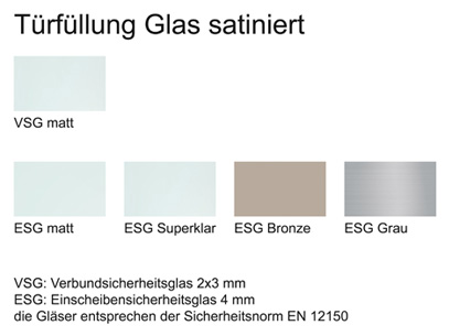 Schiebetürfüllungen Glas satiniert