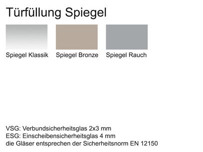 Schiebetürfüllungen Spiegel Modell DUO